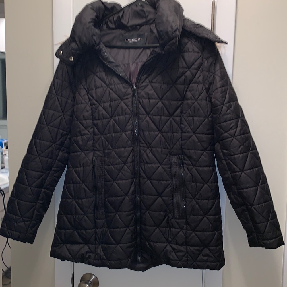 Marc New York Andrew Marc Women Black Winter Coat Size Large